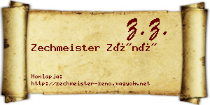Zechmeister Zénó névjegykártya